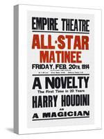 A Novelty, The First in 20 Years, Harry Houdini as a Magician-null-Stretched Canvas
