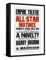 A Novelty, The First in 20 Years, Harry Houdini as a Magician-null-Framed Stretched Canvas