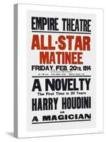 A Novelty, The First in 20 Years, Harry Houdini as a Magician-null-Stretched Canvas