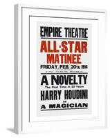 A Novelty, The First in 20 Years, Harry Houdini as a Magician-null-Framed Art Print