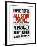 A Novelty, The First in 20 Years, Harry Houdini as a Magician-null-Framed Art Print