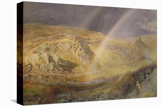 A November Rainbow, Dolwyddelan Valley, November 11 1866, 1 P.M. 1866, 1866-Alfred William Hunt-Stretched Canvas