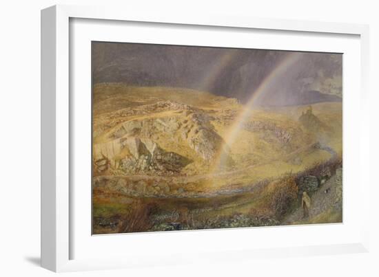 A November Rainbow, Dolwyddelan Valley, November 11 1866, 1 P.M. 1866, 1866-Alfred William Hunt-Framed Giclee Print