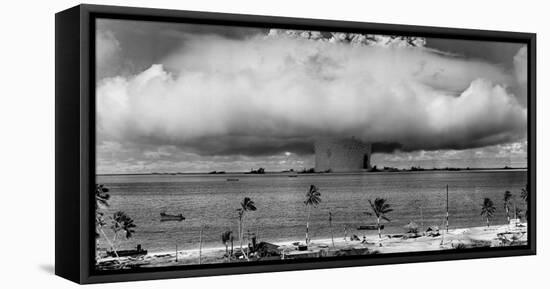 A Nuclear Weapon Test by the American Military at Bikini Atoll, Micronesia-Stocktrek Images-Framed Stretched Canvas