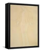 A Nude Female Dancer-Auguste Rodin-Framed Stretched Canvas