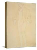 A Nude Female Dancer-Auguste Rodin-Stretched Canvas