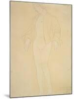 A Nude Female Dancer-Auguste Rodin-Mounted Giclee Print