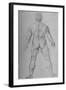 'A Nude Man seen from the Back', c1480 (1945)-Leonardo Da Vinci-Framed Giclee Print