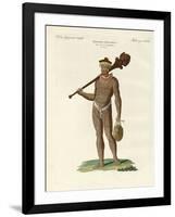 A Nukahiwans with Bat and Calabashes-null-Framed Giclee Print