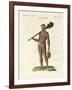 A Nukahiwans with Bat and Calabashes-null-Framed Giclee Print