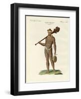 A Nukahiwans with Bat and Calabashes-null-Framed Premium Giclee Print