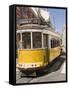 A Number 28 Tram Runs Along the Scenic Route Popular With Tourists in the Alfama District of Lisbon-Stuart Forster-Framed Stretched Canvas