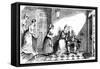 A Number of Women Attend to a Poorly Man, 19th Century-George Cruikshank-Framed Stretched Canvas