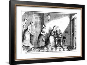 A Number of Women Attend to a Poorly Man, 19th Century-George Cruikshank-Framed Giclee Print