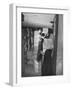 A Nun from the Order of Sisters of Charity and an Assistant Carrying Boxes of Food-null-Framed Photographic Print