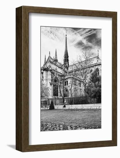 A nun - Notre Dame Cathedral - Paris - France-Philippe Hugonnard-Framed Photographic Print