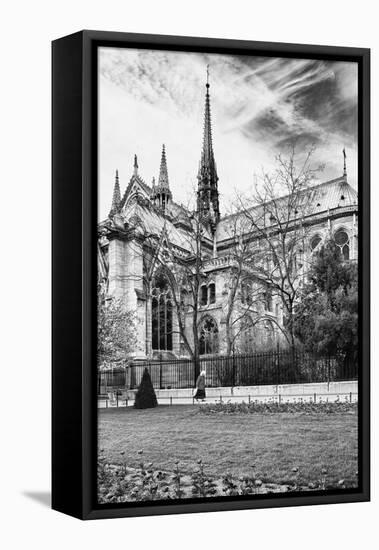 A nun - Notre Dame Cathedral - Paris - France-Philippe Hugonnard-Framed Stretched Canvas