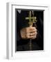 A Nun's Hands Holding Two Crosses Made of Palm Leaves, St. Anne Church, Israel-Eitan Simanor-Framed Photographic Print