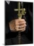 A Nun's Hands Holding Two Crosses Made of Palm Leaves, St. Anne Church, Israel-Eitan Simanor-Mounted Photographic Print