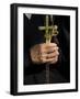 A Nun's Hands Holding Two Crosses Made of Palm Leaves, St. Anne Church, Israel-Eitan Simanor-Framed Photographic Print