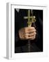 A Nun's Hands Holding Two Crosses Made of Palm Leaves, St. Anne Church, Israel-Eitan Simanor-Framed Photographic Print