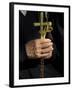 A Nun's Hands Holding Two Crosses Made of Palm Leaves, St. Anne Church, Israel-Eitan Simanor-Framed Photographic Print