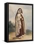 A Nun, with Additions by Princess Maria Annunziata Di Borbone (1843-1871)-Giacinto Gigante-Framed Stretched Canvas