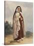 A Nun, with Additions by Princess Maria Annunziata Di Borbone (1843-1871)-Giacinto Gigante-Stretched Canvas