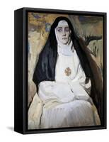 A Nun-Joaquín Sorolla y Bastida-Framed Stretched Canvas