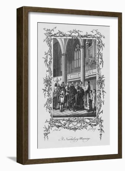 'A Nuremburg Marriage', late 18th century-J Hall-Framed Giclee Print