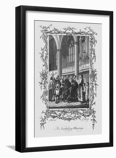 'A Nuremburg Marriage', late 18th century-J Hall-Framed Giclee Print