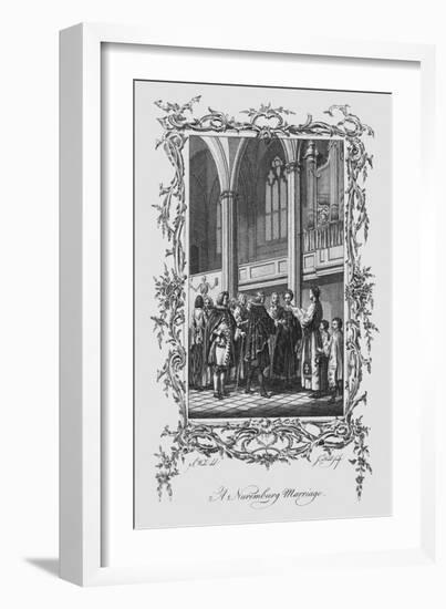 'A Nuremburg Marriage', late 18th century-J Hall-Framed Giclee Print