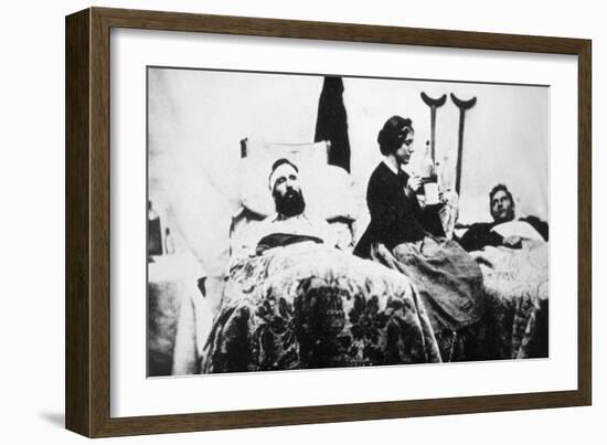 A Nurse Attending the Wounded at the Federal hospital in Nashville, Tennessee-American Photographer-Framed Giclee Print
