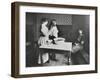 A Nurse Examines Girls Hair, Central Street Cleansing Station, London, 1914-null-Framed Photographic Print