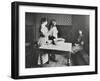 A Nurse Examines Girls Hair, Central Street Cleansing Station, London, 1914-null-Framed Photographic Print