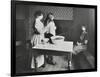 A Nurse Examines Girls Hair, Central Street Cleansing Station, London, 1914-null-Framed Photographic Print