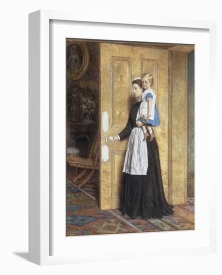 A Nurse with her Charge, 1870-George Goodwin Kilburne-Framed Giclee Print