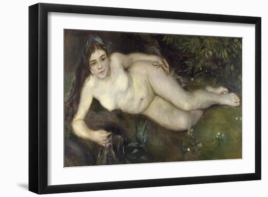 A Nymph by a Stream, 1869-1870-Pierre-Auguste Renoir-Framed Giclee Print