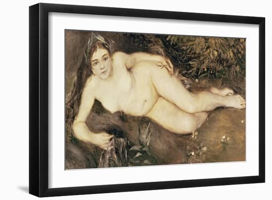 A Nymph by a Stream, 1869-70-Pierre-Auguste Renoir-Framed Giclee Print