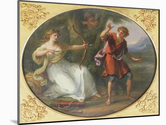 A Nymph Drawing Her Bow on a Youth, 1780-Angelica Kauffmann-Mounted Giclee Print