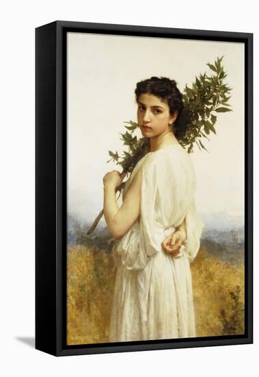 A Nymph Holding a Laurel Branch, 1900-William Adolphe Bouguereau-Framed Stretched Canvas