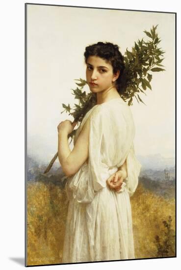 A Nymph Holding a Laurel Branch, 1900-William Adolphe Bouguereau-Mounted Giclee Print