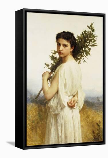 A Nymph Holding a Laurel Branch, 1900-William Adolphe Bouguereau-Framed Stretched Canvas