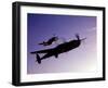 A P-38 Lightning and P-51D Mustang in Flight-Stocktrek Images-Framed Premium Photographic Print