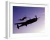 A P-38 Lightning and P-51D Mustang in Flight-Stocktrek Images-Framed Premium Photographic Print