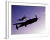 A P-38 Lightning and P-51D Mustang in Flight-Stocktrek Images-Framed Photographic Print