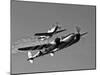 A P-38 Lightning and P-51D Mustang in Flight-Stocktrek Images-Mounted Photographic Print