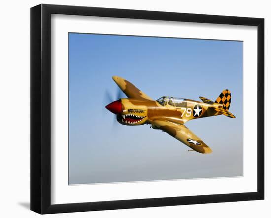 A P-40N Warhawk in Flight-Stocktrek Images-Framed Photographic Print