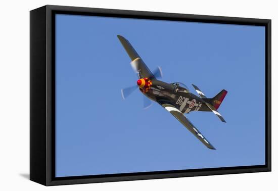 A P-51 Mustang Flies by at Stead Field, Nevada-Stocktrek Images-Framed Stretched Canvas