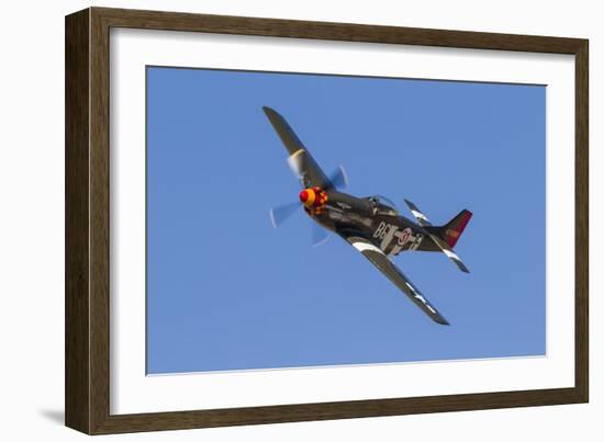 A P-51 Mustang Flies by at Stead Field, Nevada-Stocktrek Images-Framed Photographic Print